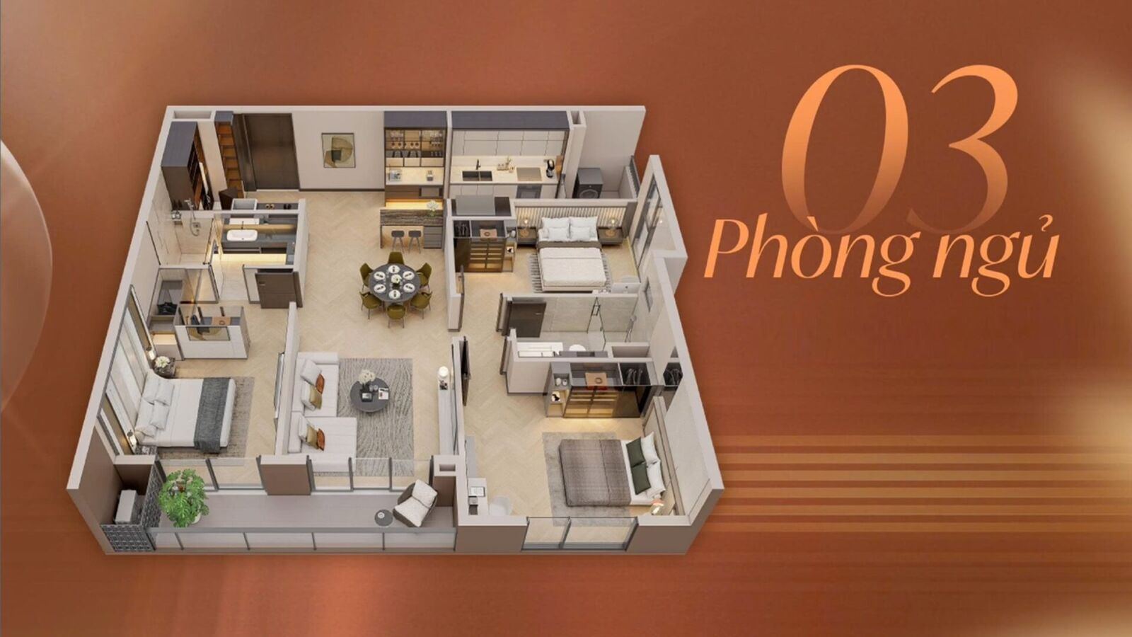 Căn hộ 3 phòng ngủ tại Alluvia City Văn Giang Hưng Yên
