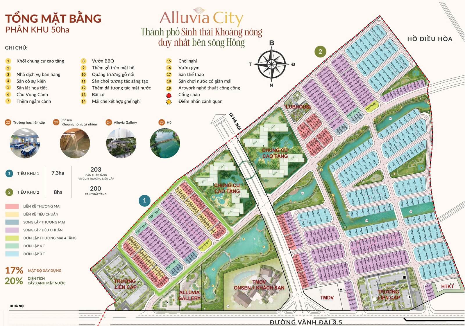 mặt bằng phân khu allvuia onsen dự án alluvia city văn giang
