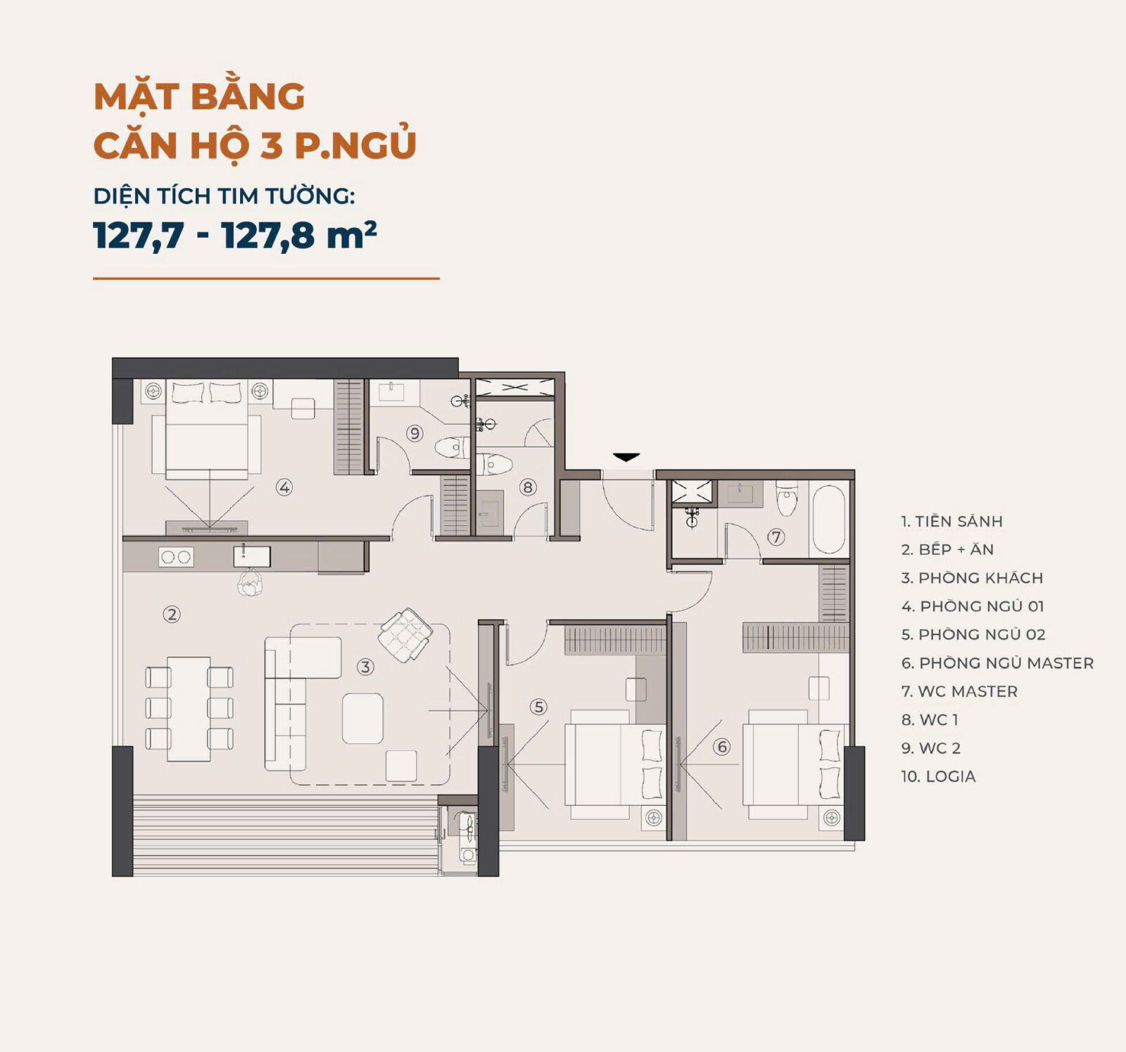 thiết kế căn hộ 3 phòng ngủ alumi dự án alluvia city văn giang